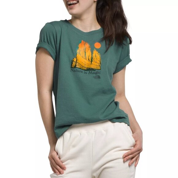 NWT The North Face Girls' "Nature is Magic" Graphic Tee Shirt - Picture 1 of 4